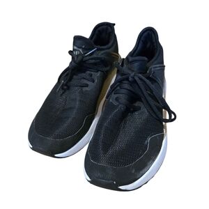 Puma Black and White Athletic Shoes with Cushioned Sole